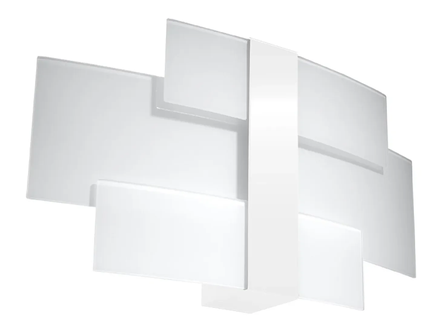 Lámparas de pared Zelora moderno de acero/vidrio - 2 fuentes luminosas 3000K - L.42 x A.23 cm - blanco