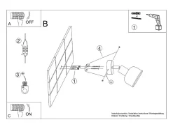 Lámparas de pared Zenda desván de acero - 1 fuentes luminosas 4000K - L.19 x A.17 cm - negro