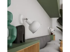 Lámparas de pared Zenda desván de acero - 1 fuentes luminosas 3000K - L.19 x A.17 cm - blanco