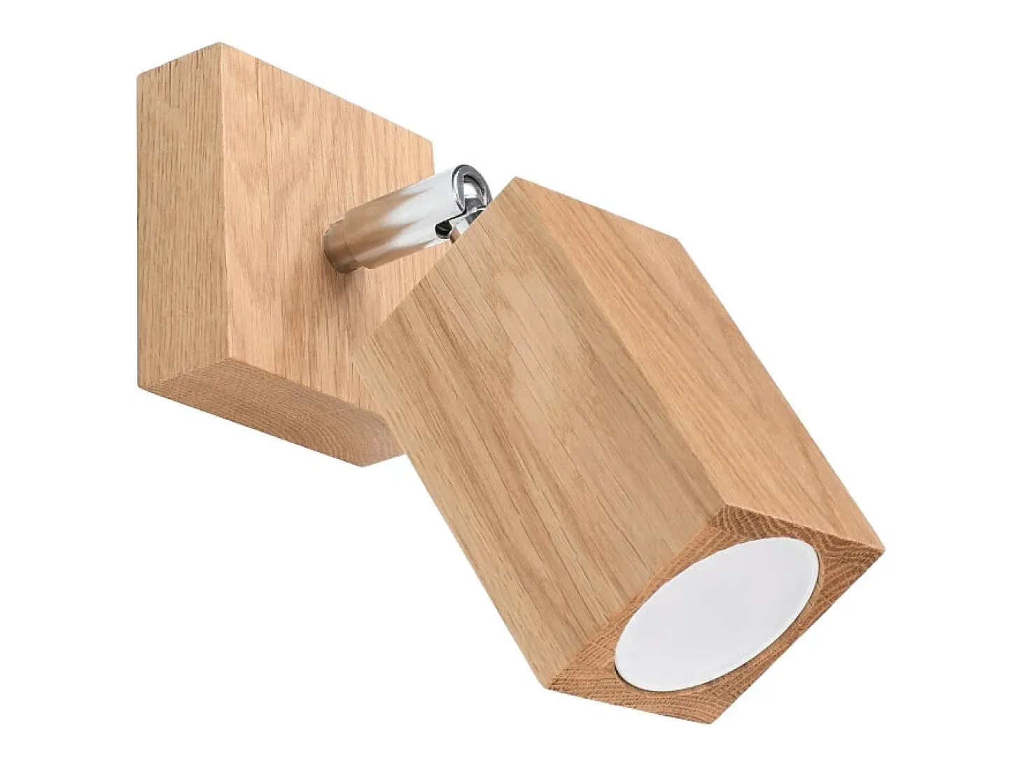 Lámparas de pared Zezu escandinavo de madera - 1 fuentes luminosas 4000K - L.8 x A.17 cm - roble