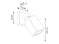 Lámparas de pared Zezu escandinavo de madera - 1 fuentes luminosas 3000K - L.8 x A.17 cm - roble