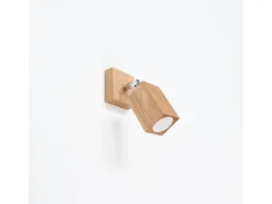 Lámparas de pared Zezu escandinavo de madera - 1 fuentes luminosas 3000K - L.8 x A.17 cm - roble