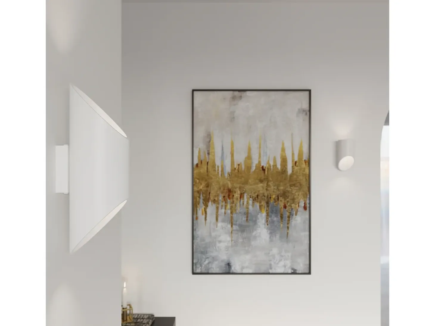 Lámparas de pared Zitiex moderno de aluminio - 1 fuentes luminosas 3000K - L.10 x A.20 cm - blanco