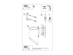 Lámparas de pared Zitiex moderno de aluminio - 1 fuentes luminosas 3000K - L.10 x A.20 cm - blanco