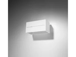 Lámparas de pared Zorbo maxi moderno de aluminio - 2 fuentes luminosas 3000K - L.20 x A.10 cm - blanco