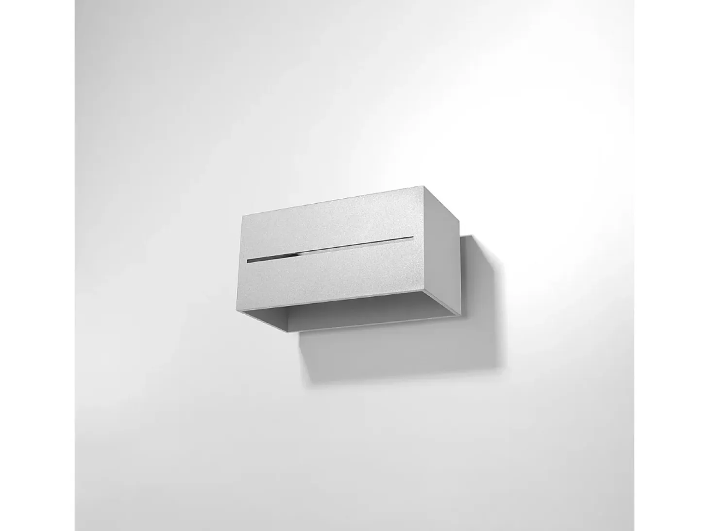 Lámparas de pared Zorbo maxi moderno de aluminio - 2 fuentes luminosas 3000K - L.20 x A.10 cm - gris