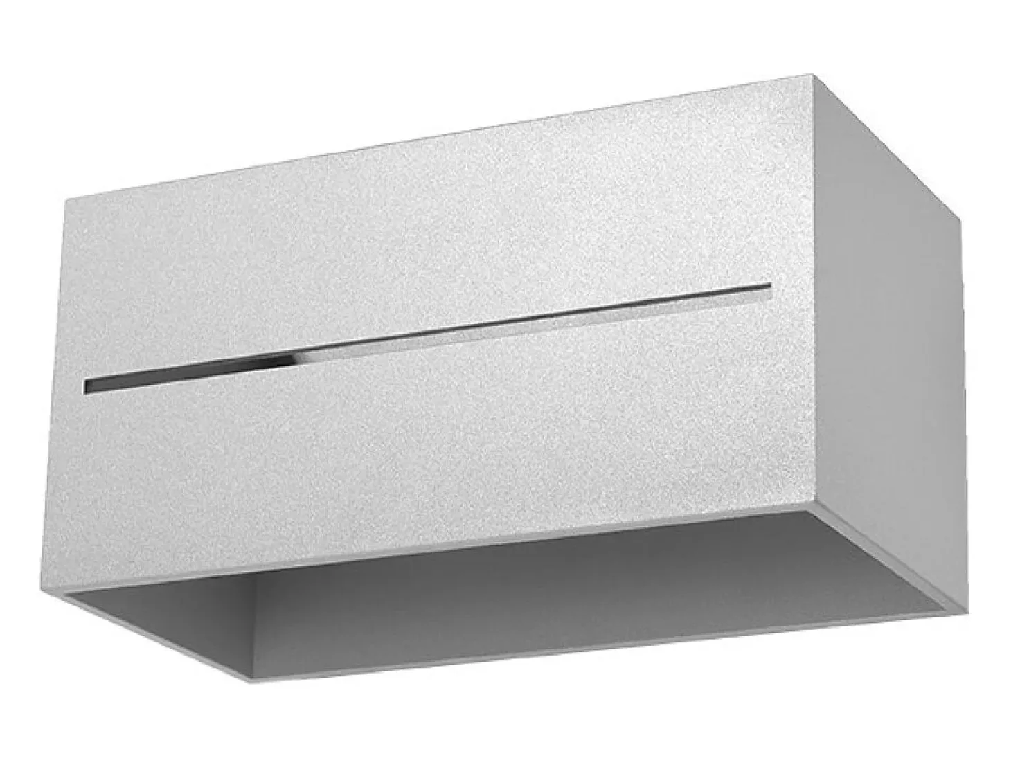 Lámparas de pared Zorbo maxi moderno de aluminio - 2 fuentes luminosas 3000K - L.20 x A.10 cm - gris