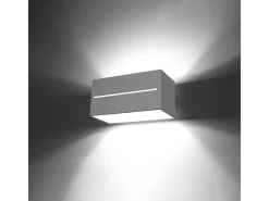 Lámparas de pared Zorbo maxi moderno de aluminio - 2 fuentes luminosas 4000K - L.20 x A.10 cm - blanco