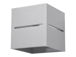 Lámparas de pared Zorbo moderno de aluminio - 1 fuentes luminosas 4000K - L.10 x A.10 cm - gris