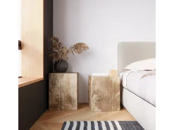 Lámparas de pared Zxina escandinavo de madera - 1 fuentes luminosas 3000K - L.10 x A.10 cm - madera natural