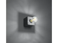 Lámparas de pared Zxina industrial de concreto - 1 fuentes luminosas 4000K - L.10 x A.10 cm - gris