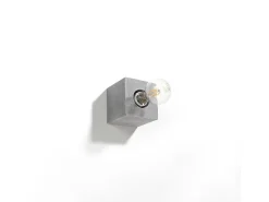 Lámparas de pared Zxina industrial de concreto - 1 fuentes luminosas 3000K - L.10 x A.10 cm - gris