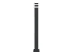 Lámparas de pie de exterior con enchufe 3 piezas 110 cm aluminio negro 02_0042569
