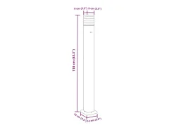 Lámparas de pie de exterior con enchufe 3 piezas 110 cm aluminio negro 02_0042569