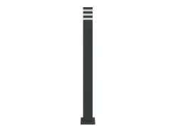 Lámparas de pie para exterior 3 piezas 110 cm aluminio negro 02_0042547