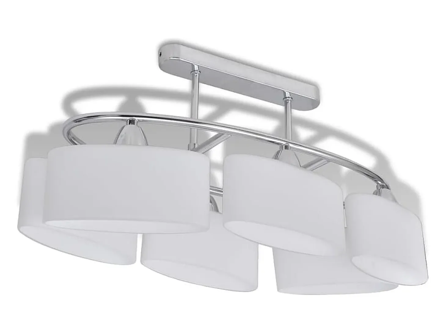 Lámparas de techo 4 uds con pantalla de cristal elipsoidal E14 ES537994