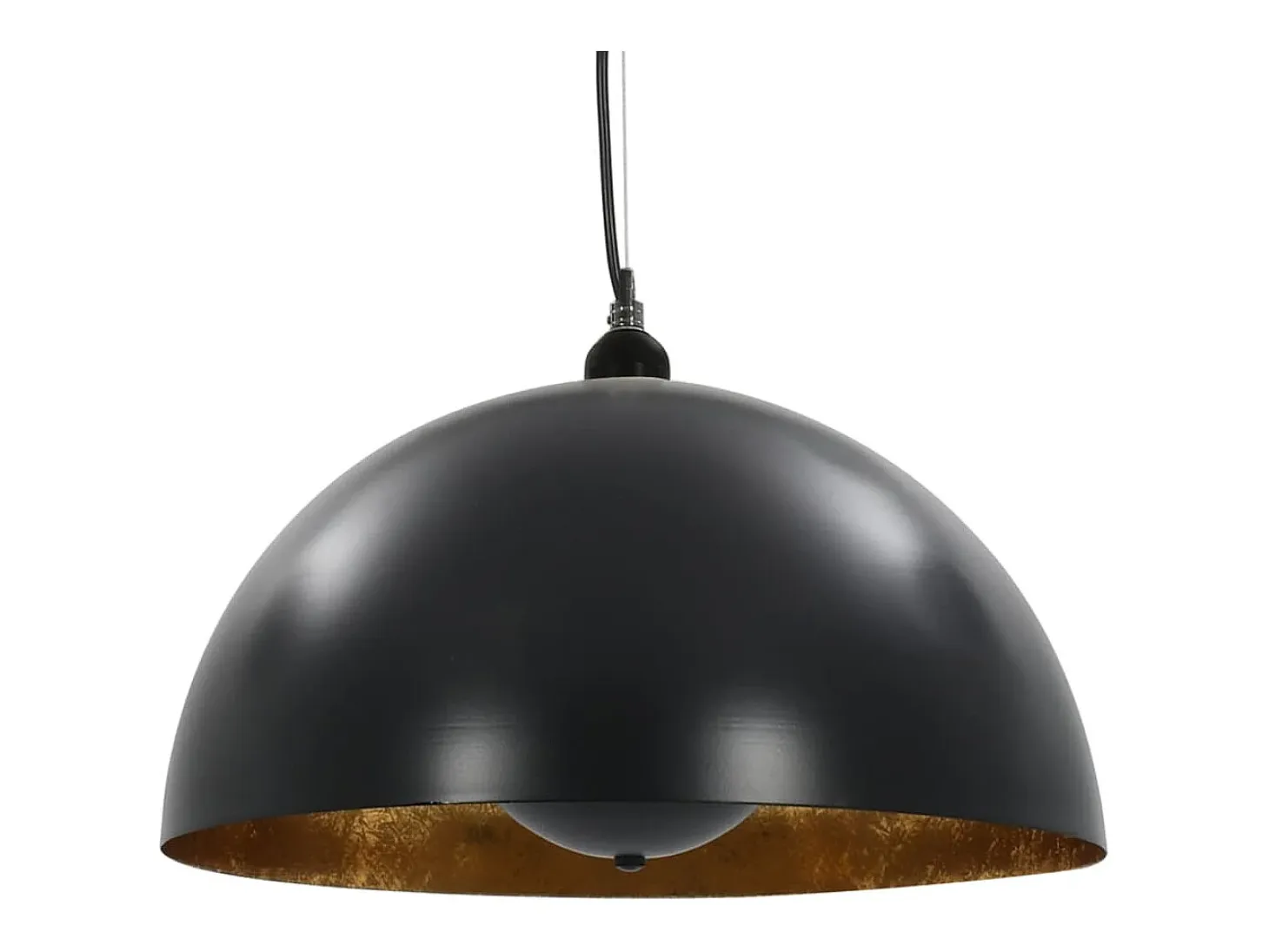 Lámparas de techo 2 uds semiesféricas negro y dorado 40 cm E27 ES784181