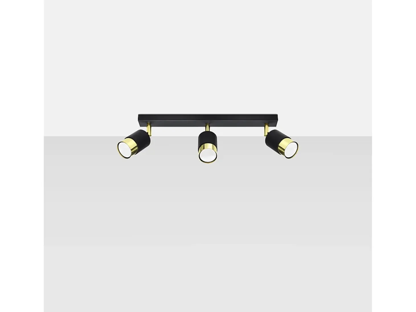 Lámparas de techo Alvor moderno de acero - 3 fuentes luminosas 3000K - L.45 x A.18 cm - oro negro