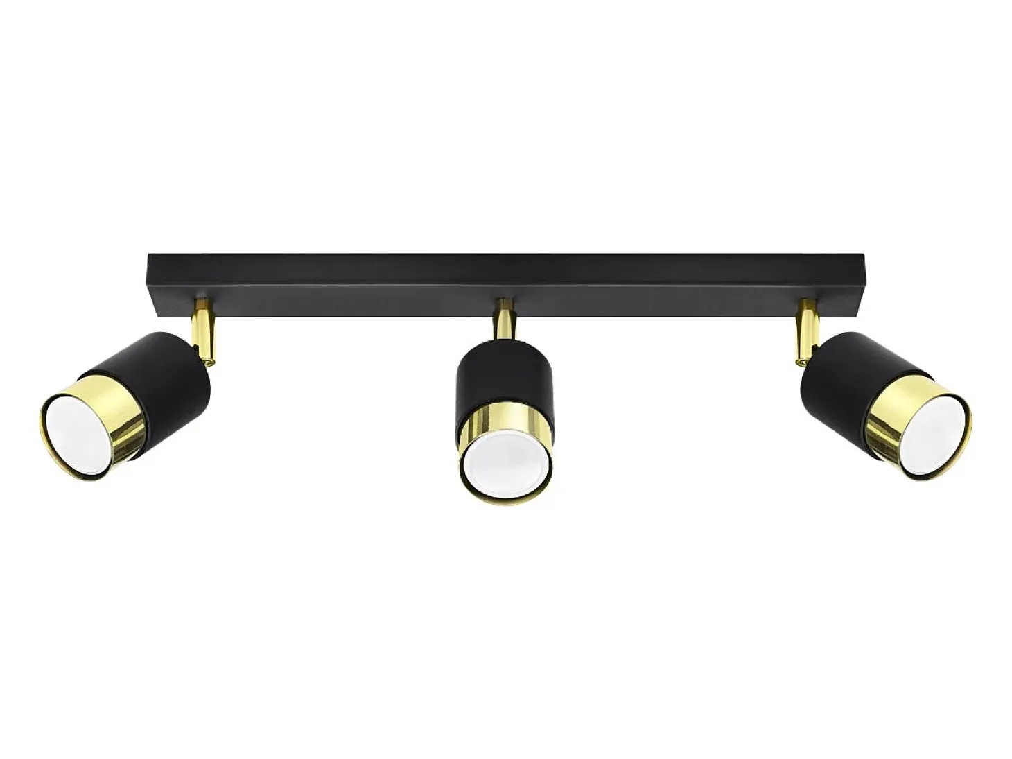 Lámparas de techo Alvor moderno de acero - 3 fuentes luminosas 3000K - L.45 x A.18 cm - oro negro