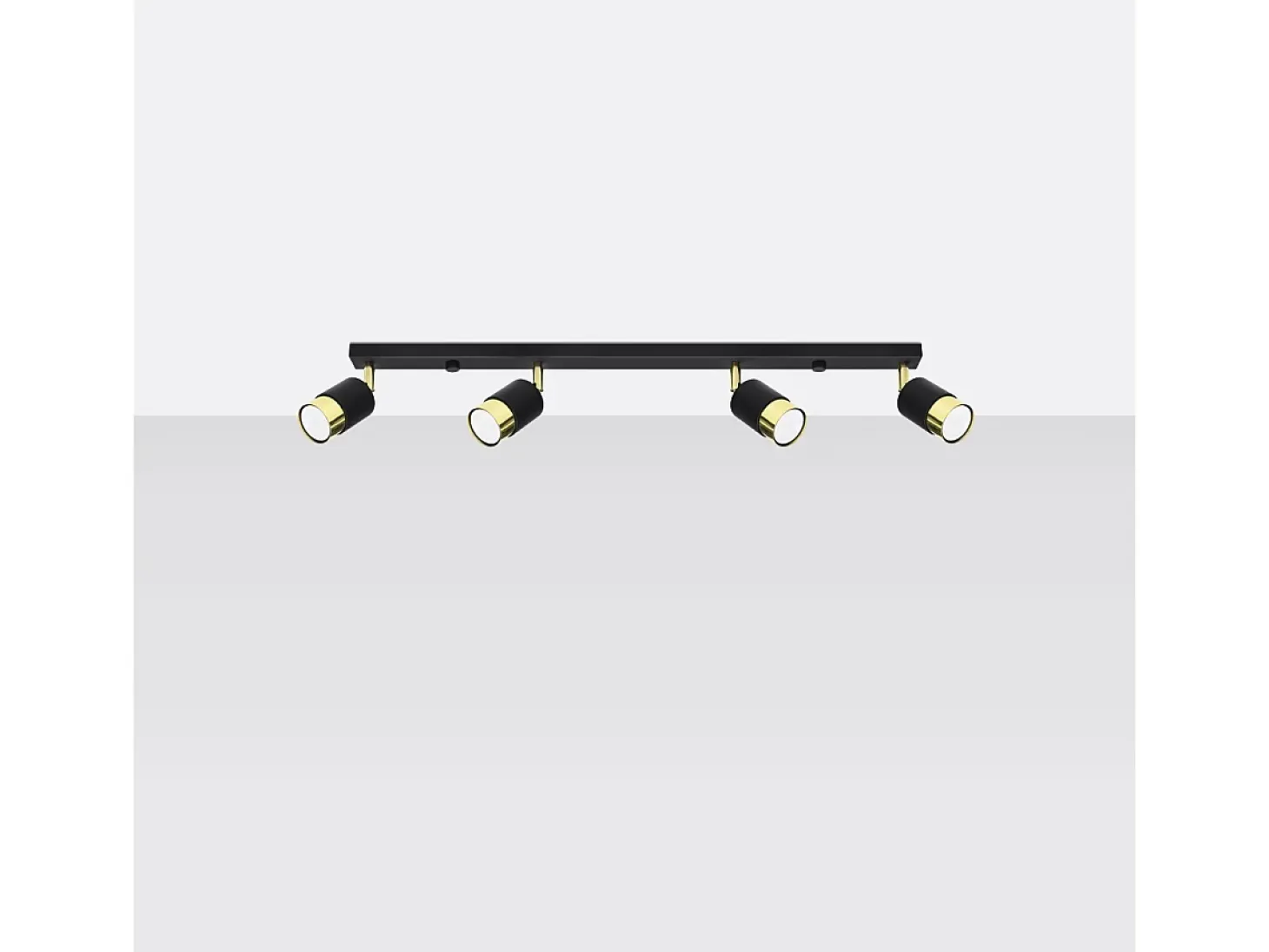 Lámparas de techo Alvor moderno de acero - 4 fuentes luminosas 3000K - L.81 x A.18 cm - oro negro