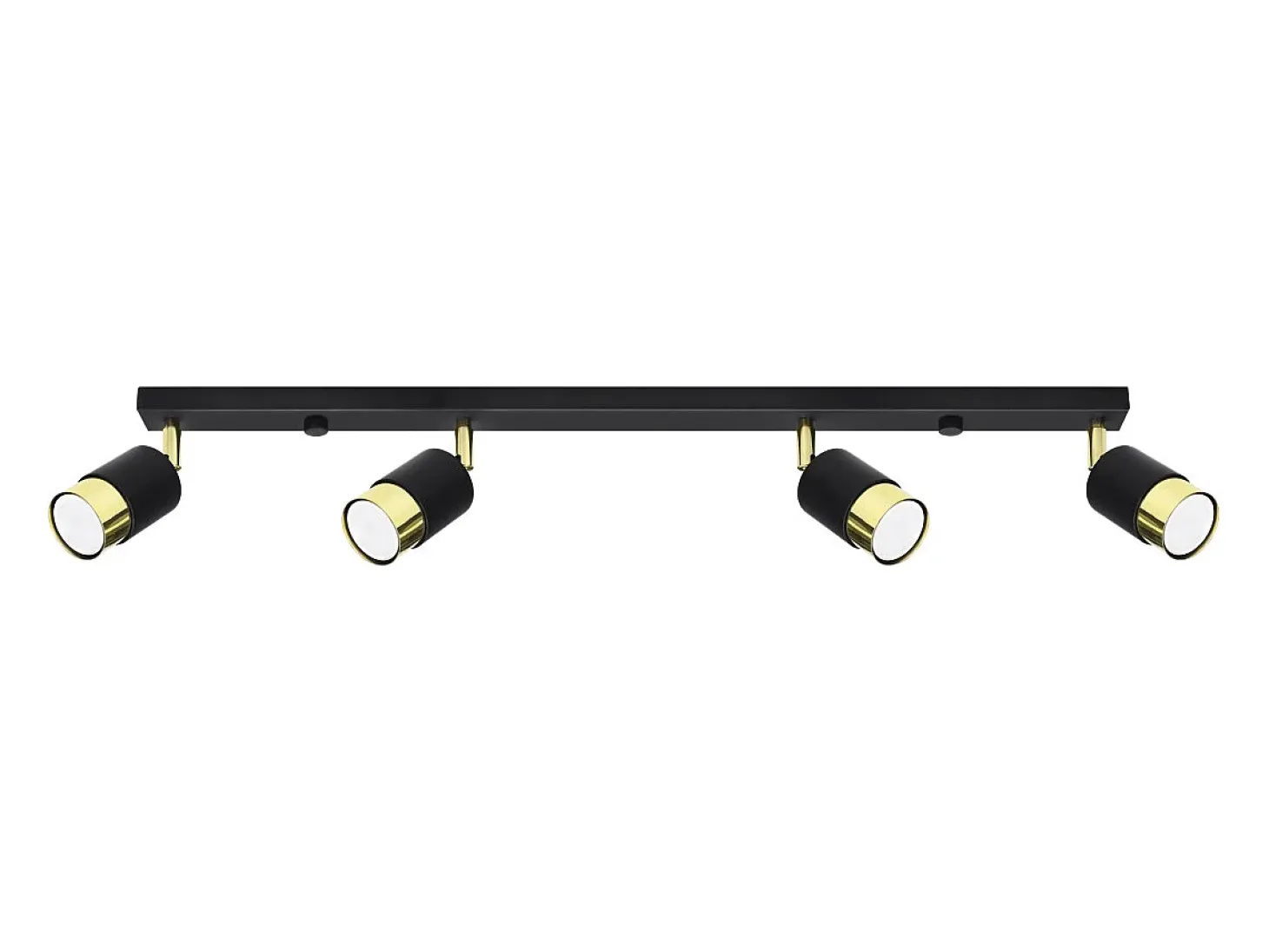 Lámparas de techo Alvor moderno de acero - 4 fuentes luminosas 4000K - L.81 x A.18 cm - oro negro