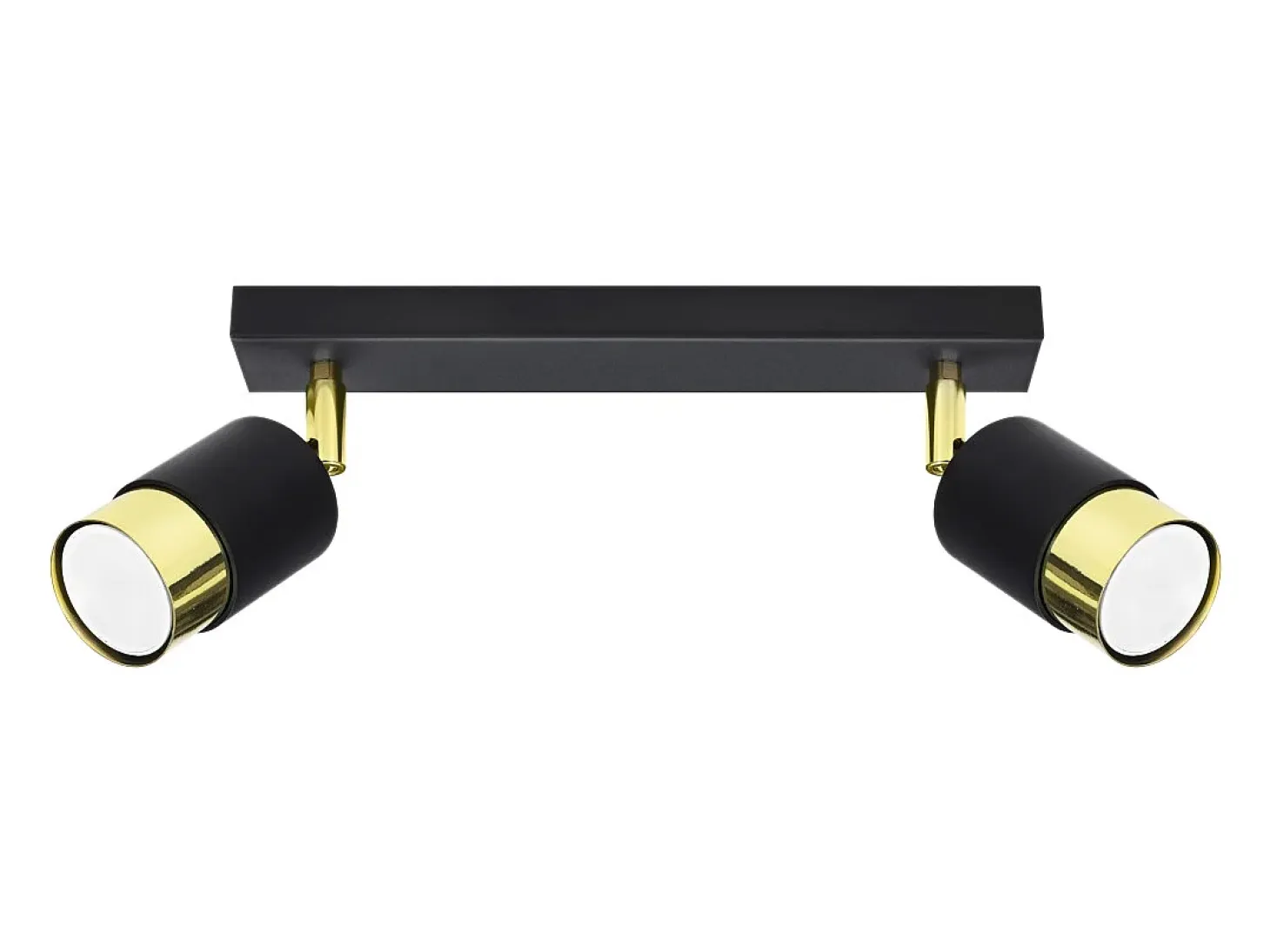 Lámparas de techo Alvor moderno de acero - 2 fuentes luminosas 4000K - L.30 x A.18 cm - oro negro