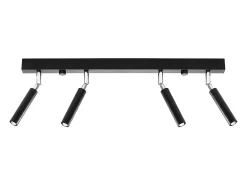 Lámparas de techo Astix moderno de aluminio - 4 fuentes luminosas 4000K - L.60 x A.20 cm - negro