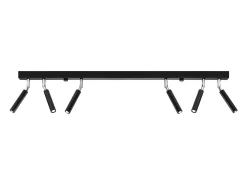 Lámparas de techo Astix moderno de aluminio - 6 fuentes luminosas 4000K - L.100 x A.20 cm - negro