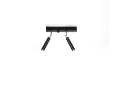 Lámparas de techo Astix moderno de aluminio - 2 fuentes luminosas 3000K - L.25 x A.20 cm - negro