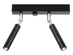 Lámparas de techo Astix moderno de aluminio - 2 fuentes luminosas 3000K - L.25 x A.20 cm - negro