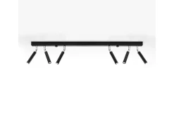 Lámparas de techo Astix moderno de aluminio - 6 fuentes luminosas 3000K - L.100 x A.20 cm - negro