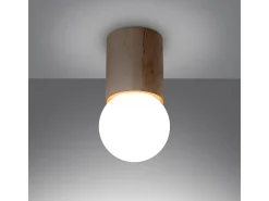 Lámparas De Techo Boomo Moderno De Madera - 1 Fuentes Luminosas - L.12 X A.23 Cm - Madera Natural