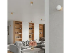 Lámparas De Techo Boomo Moderno De Madera - 1 Fuentes Luminosas - L.12 X A.23 Cm - Madera Natural