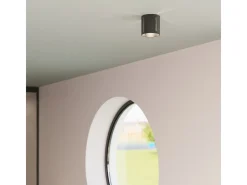 Lámparas de techo Brich moderno de aluminio - 1 fuentes luminosas 3000K - L.10 x A.10 cm - negro