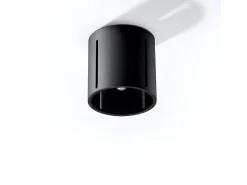 Lámparas de techo Brich moderno de aluminio - 1 fuentes luminosas 3000K - L.10 x A.10 cm - negro