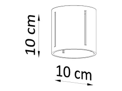 Lámparas de techo Brich moderno de aluminio - 1 fuentes luminosas 3000K - L.10 x A.10 cm - blanco