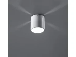 Lámparas de techo Brich moderno de aluminio - 1 fuentes luminosas 4000K - L.10 x A.10 cm - blanco