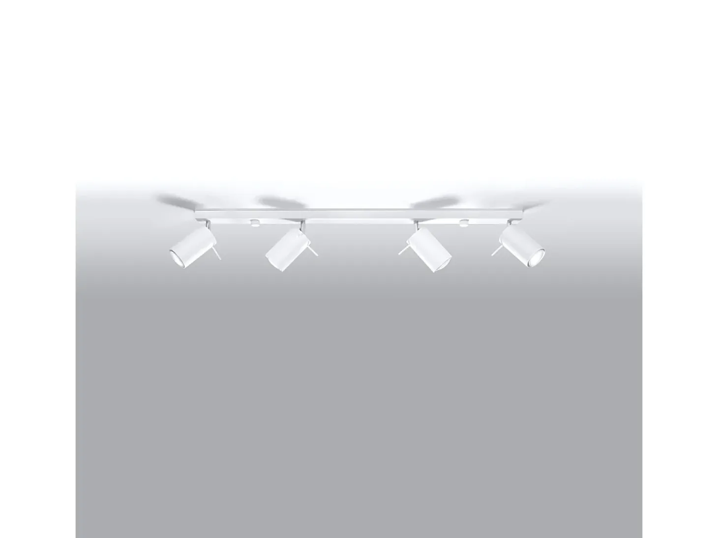 Lámparas de techo Briix moderno de acero - 4 fuentes luminosas 3000K - L.80 x A.16 cm - blanco