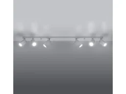 Lámparas de techo Briix moderno de acero - 6 fuentes luminosas 4000K - L.118 x A.16 cm - blanco