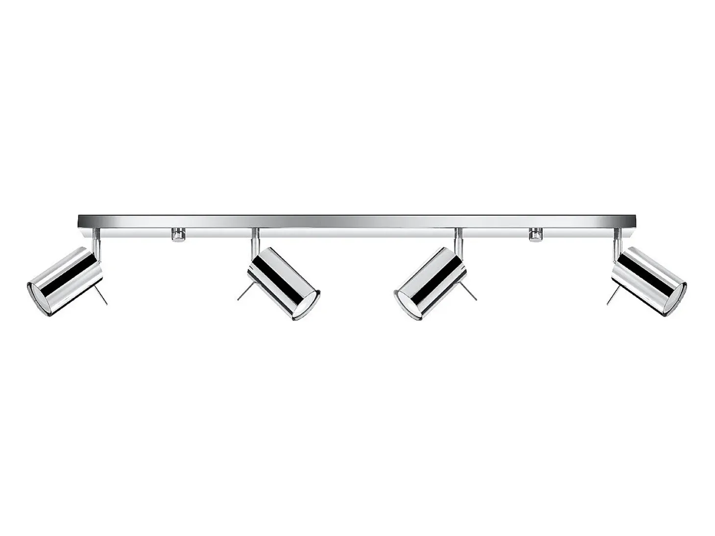 Lámparas de techo Briix moderno de acero - 4 fuentes luminosas 3000K - L.80 x A.16 cm - cromo
