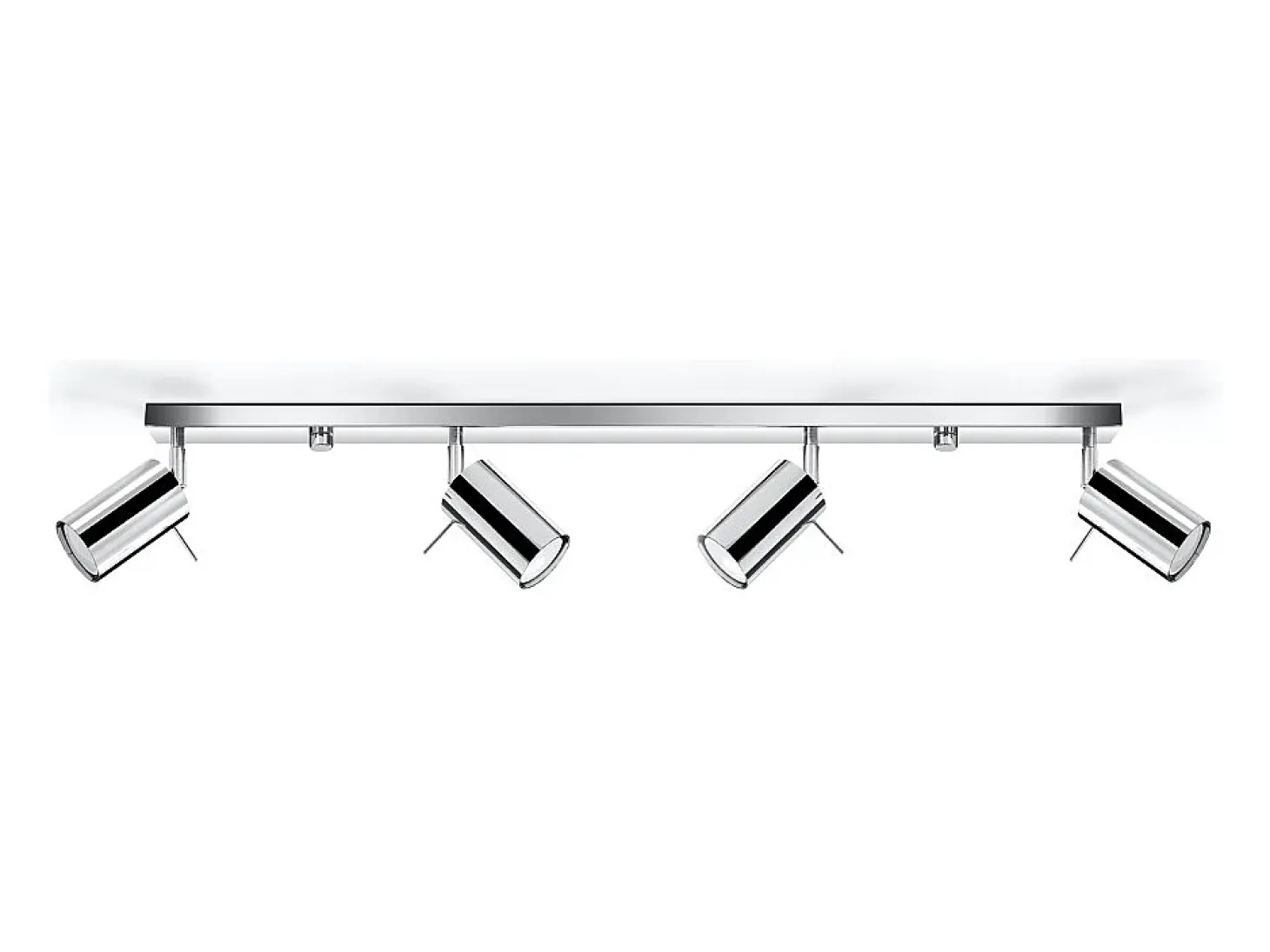 Lámparas de techo Briix moderno de acero - 4 fuentes luminosas 3000K - L.80 x A.16 cm - cromo