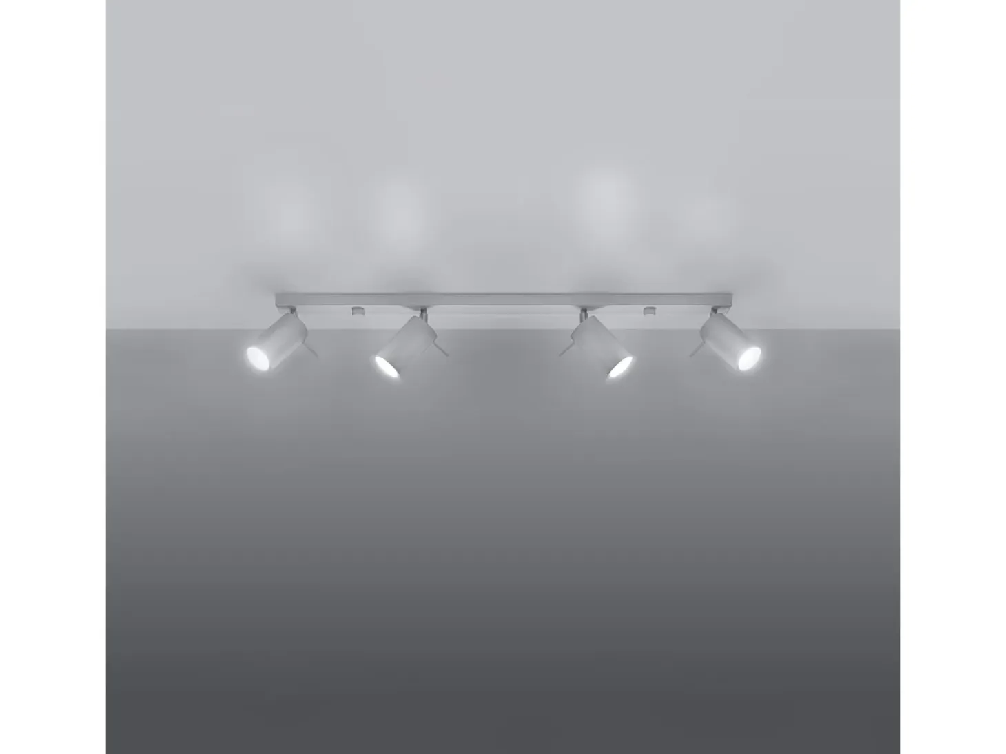 Lámparas de techo Briix moderno de acero - 4 fuentes luminosas 4000K - L.80 x A.16 cm - blanco