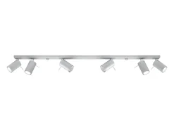 Lámparas de techo Briix moderno de acero - 6 fuentes luminosas 4000K - L.118 x A.16 cm - gris