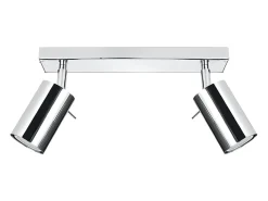 Lámparas de techo Briix moderno de acero - 2 fuentes luminosas 4000K - L.30 x A.16 cm - cromo