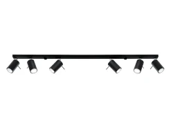 Lámparas de techo Briix moderno de acero - 6 fuentes luminosas 4000K - L.118 x A.16 cm - negro