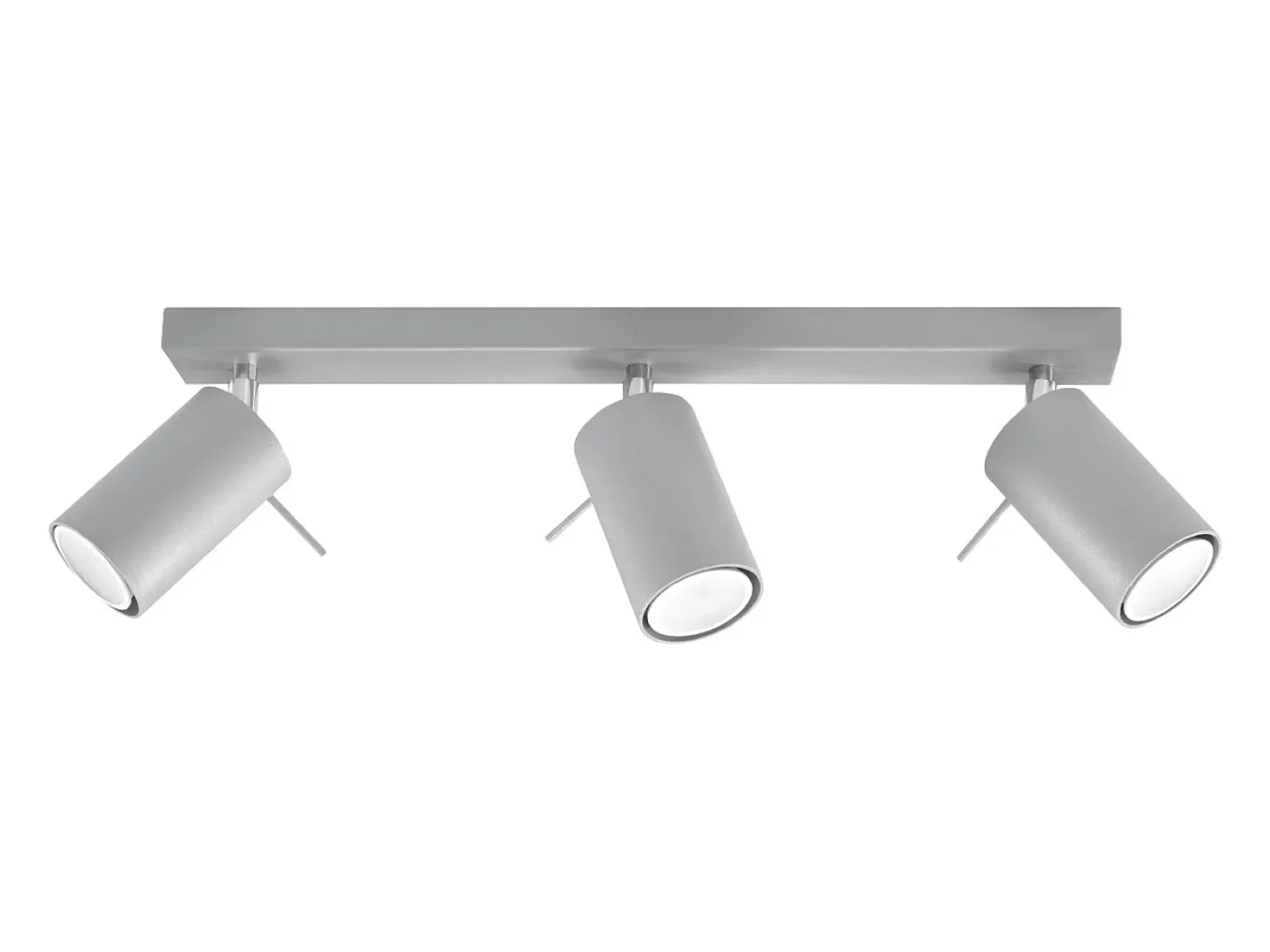 Lámparas de techo Briix moderno de acero - 3 fuentes luminosas 3000K - L.45 x A.16 cm - gris