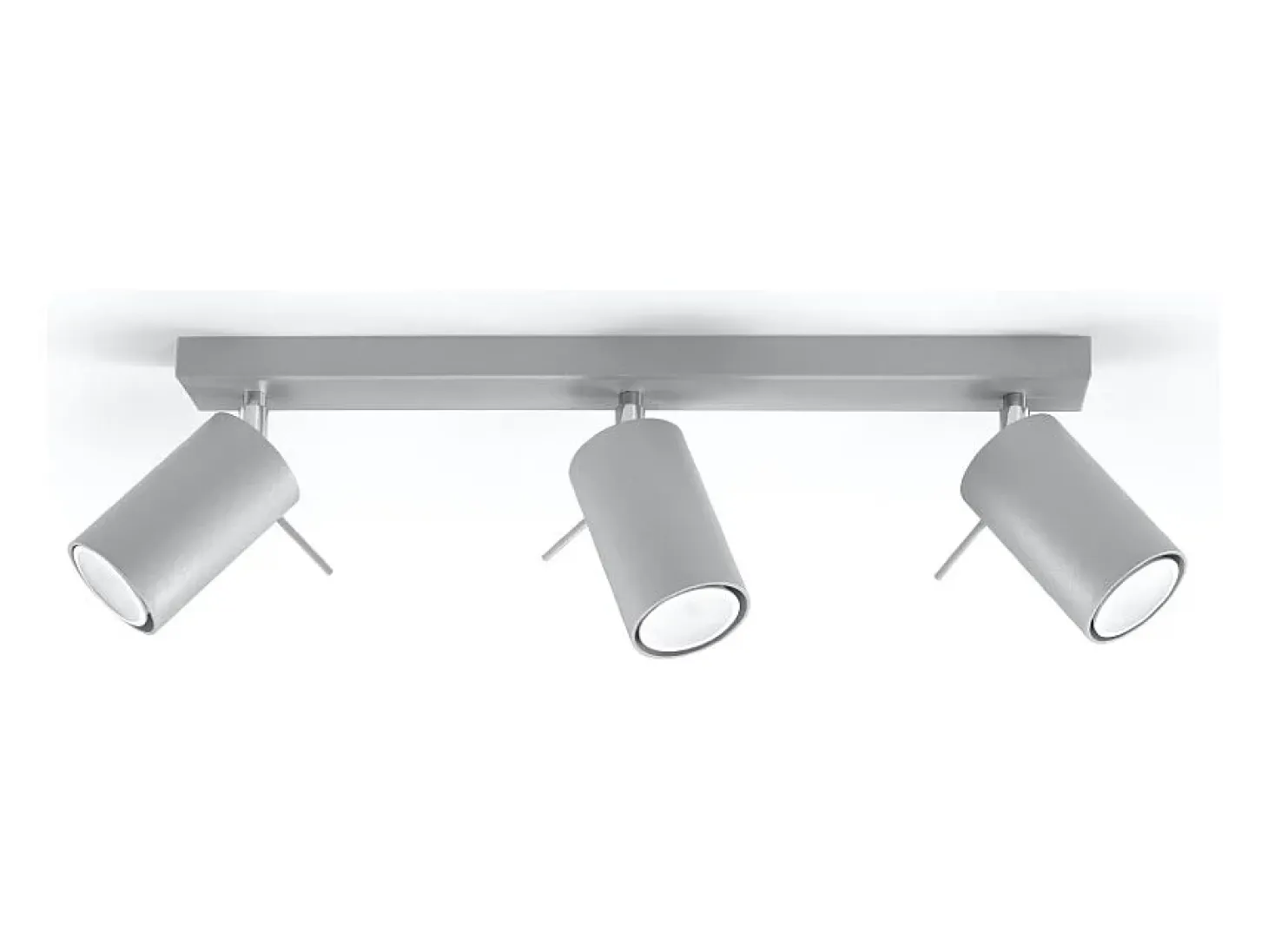 Lámparas de techo Briix moderno de acero - 3 fuentes luminosas 3000K - L.45 x A.16 cm - gris