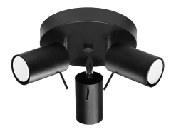 Lámparas de techo Briix moderno de acero - 3 fuentes luminosas 3000K - L.20 x A.18 cm - negro