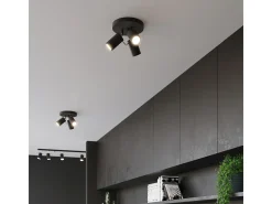 Lámparas de techo Briix moderno de acero - 3 fuentes luminosas 3000K - L.20 x A.18 cm - negro