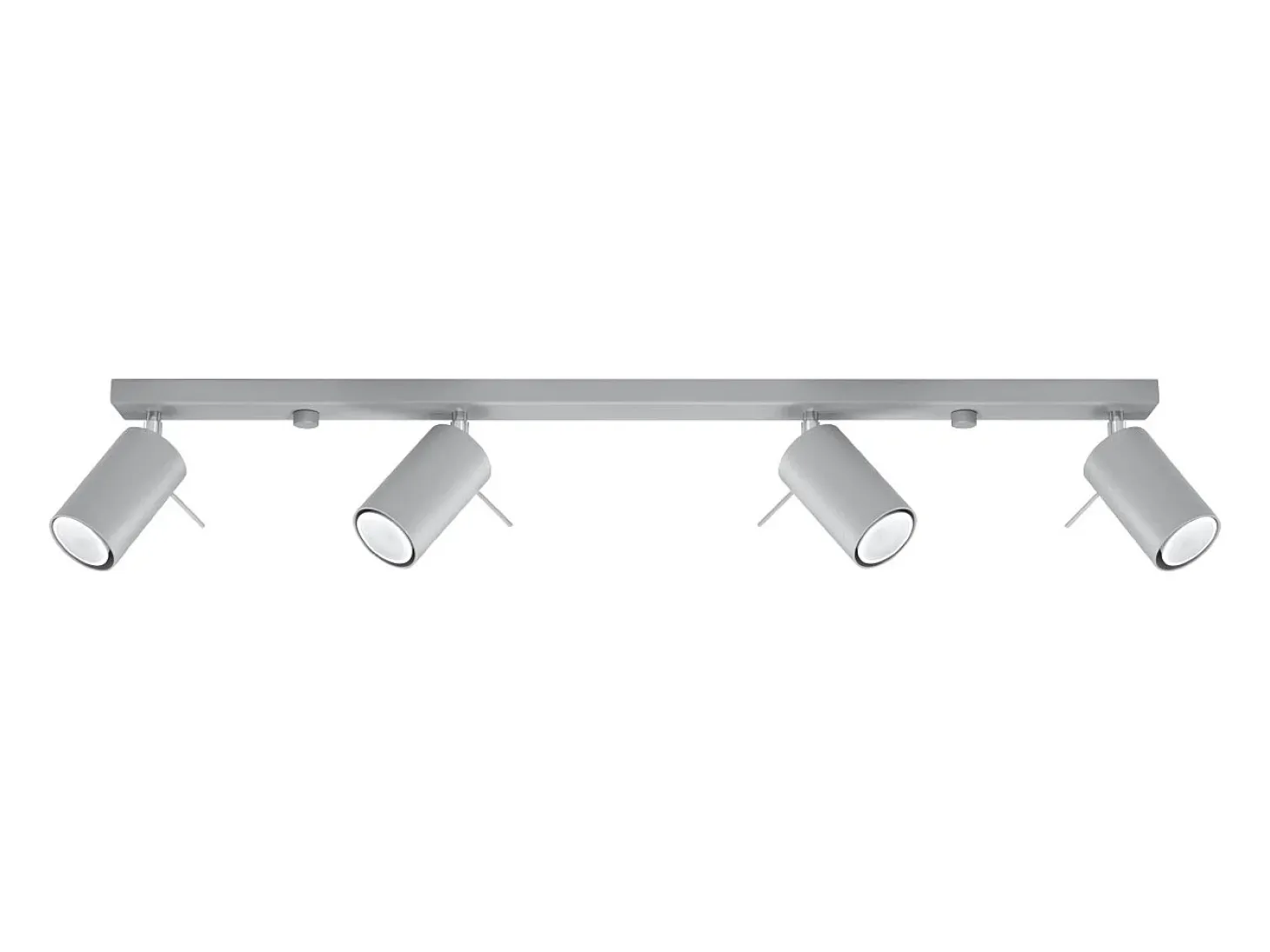 Lámparas de techo Briix moderno de acero - 4 fuentes luminosas 3000K - L.80 x A.16 cm - gris